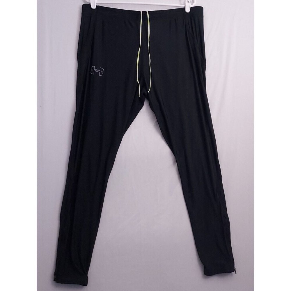 Under Armour Black Sweatpants with Neon Yellow Drawstring